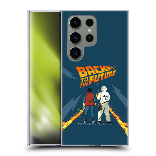 Back to the Future I Key Art Dr. Brown And Marty Soft Gel Case for Samsung Galaxy S24 Ultra 5G