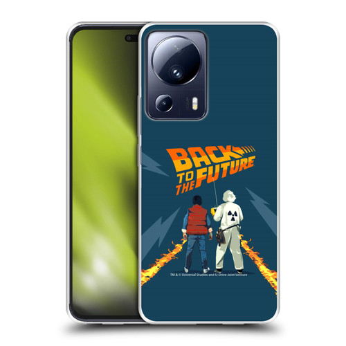 Back to the Future I Key Art Dr. Brown And Marty Soft Gel Case for Xiaomi 13 Lite 5G