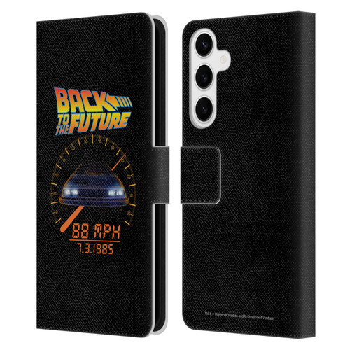 Back to the Future I Quotes 88 MPH Leather Book Wallet Case Cover For Samsung Galaxy S24+ 5G