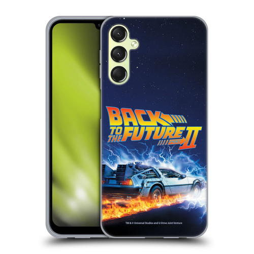 Back to the Future II Key Art Time Machine Car Soft Gel Case for Samsung Galaxy A24 4G / M34 5G