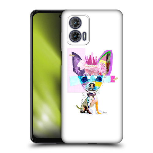 Michel Keck Animal Collage Chihuahua Soft Gel Case for Motorola Moto G73 5G