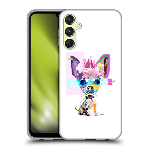 Michel Keck Animal Collage Chihuahua Soft Gel Case for Samsung Galaxy A24 4G / M34 5G