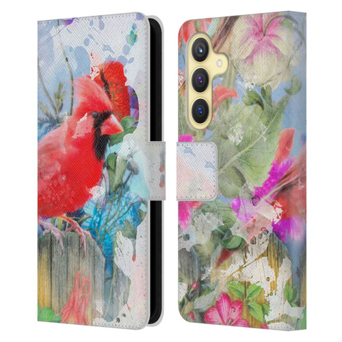 Aimee Stewart Assorted Designs Birds And Bloom Leather Book Wallet Case Cover For Samsung Galaxy S24 5G