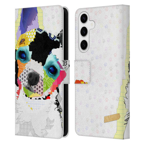 Michel Keck Dogs 2 Chihuahua Leather Book Wallet Case Cover For Samsung Galaxy S24+ 5G