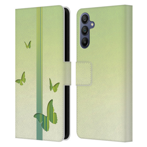 Alyn Spiller Animal Art Butterflies Leather Book Wallet Case Cover For Samsung Galaxy A15