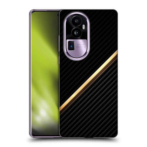 Alyn Spiller Carbon Fiber Gold Soft Gel Case for OPPO Reno10 Pro+