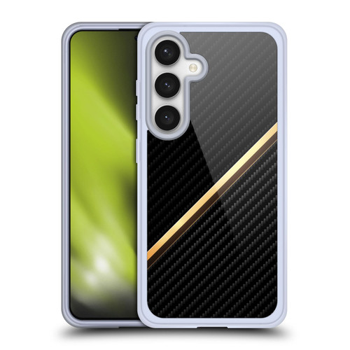 Alyn Spiller Carbon Fiber Gold Soft Gel Case for Samsung Galaxy S24 5G