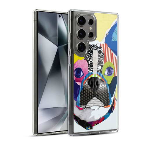 Michel Keck Dogs Boston Terrier Soft Gel Case for Samsung Galaxy S24 Ultra 5G & MagSafe