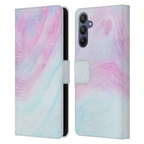 Alyn Spiller Marble Pastel Leather Book Wallet Case Cover For Samsung Galaxy A15