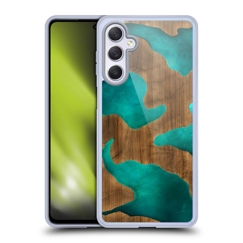 Alyn Spiller Wood & Resin Aqua Soft Gel Case for Samsung Galaxy M54 5G