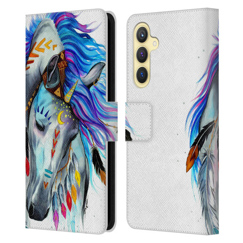 Pixie Cold Animals Spirit Leather Book Wallet Case Cover For Samsung Galaxy S23 FE 5G