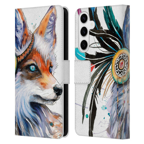 Pixie Cold Animals Fox Leather Book Wallet Case Cover For Samsung Galaxy S24+ 5G