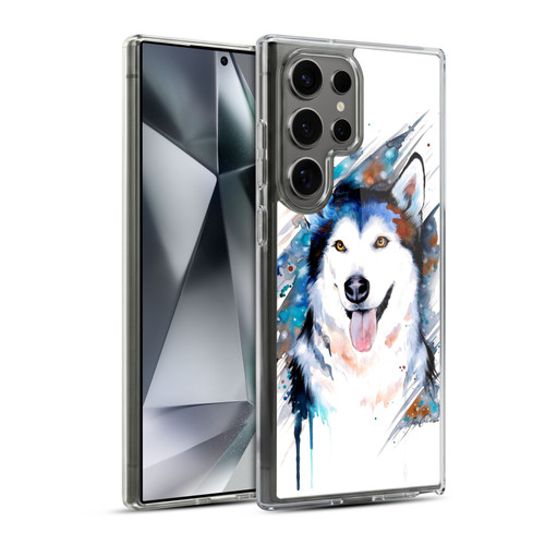 Pixie Cold Animals Husky Soft Gel Case for Samsung Galaxy S24 Ultra 5G & MagSafe