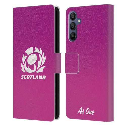 Scotland Rugby Graphics Gradient Pattern Leather Book Wallet Case Cover For Samsung Galaxy A15