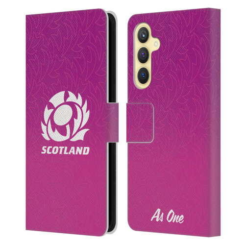 Scotland Rugby Graphics Gradient Pattern Leather Book Wallet Case Cover For Samsung Galaxy S23 FE 5G