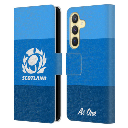 Scotland Rugby Graphics Stripes Pattern Leather Book Wallet Case Cover For Samsung Galaxy S24 5G