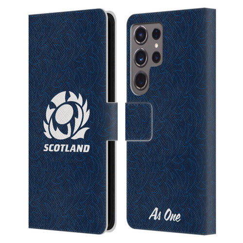 Scotland Rugby Graphics Pattern Leather Book Wallet Case Cover For Samsung Galaxy S24 Ultra 5G
