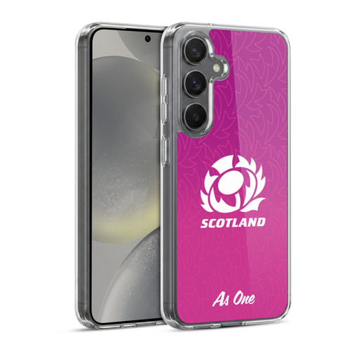 Scotland Rugby Graphics Gradient Pattern Soft Gel Case for Samsung Galaxy S24 5G