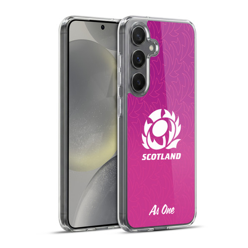 Scotland Rugby Graphics Gradient Pattern Soft Gel Case for Samsung Galaxy S24+ 5G
