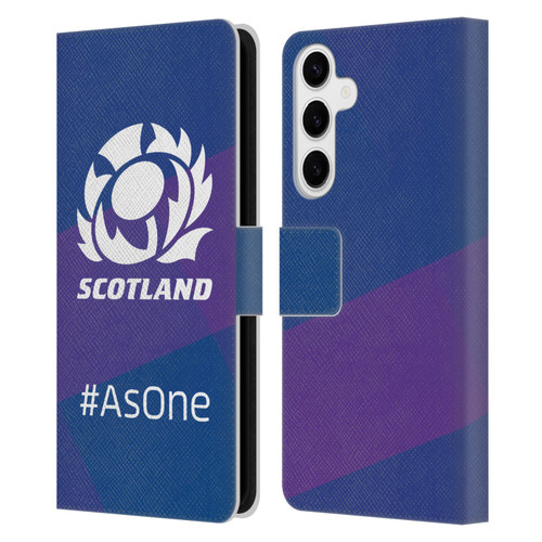 Scotland Rugby Logo 2 As One Leather Book Wallet Case Cover For Samsung Galaxy S24+ 5G
