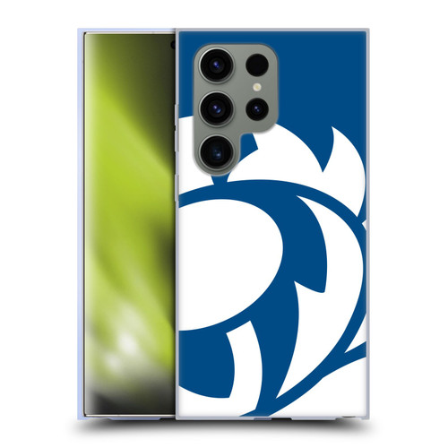 Scotland Rugby Oversized Thistle Saltire Blue Soft Gel Case for Samsung Galaxy S24 Ultra 5G