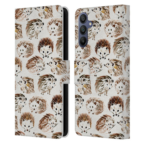 Cat Coquillette Animals Hedgehogs Leather Book Wallet Case Cover For Samsung Galaxy A15