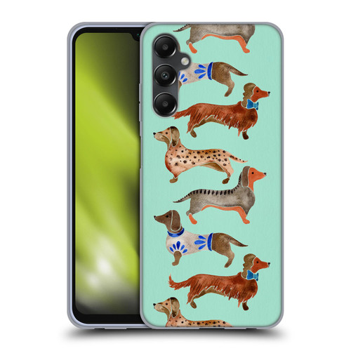 Cat Coquillette Animals Blue Dachshunds Soft Gel Case for Samsung Galaxy A05s