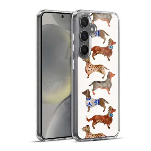 Cat Coquillette Animals Dachshunds Soft Gel Case for Samsung Galaxy S24+ 5G