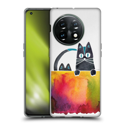 Cat Coquillette Animals 2 Cats Soft Gel Case for OnePlus 11 5G