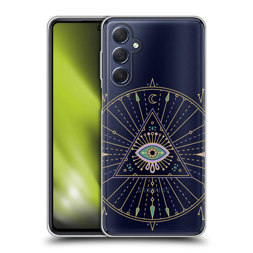 Cat Coquillette Evil Eye Purple Green Mandala Soft Gel Case for Samsung Galaxy M54 5G