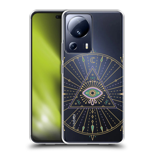 Cat Coquillette Evil Eye Purple Green Mandala Soft Gel Case for Xiaomi 13 Lite 5G