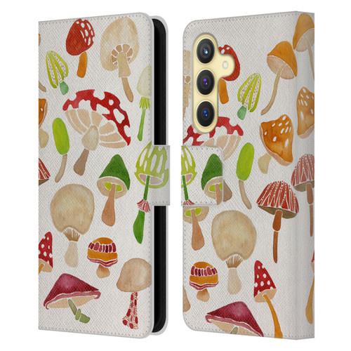 Cat Coquillette Nature Mushrooms Leather Book Wallet Case Cover For Samsung Galaxy S24 5G