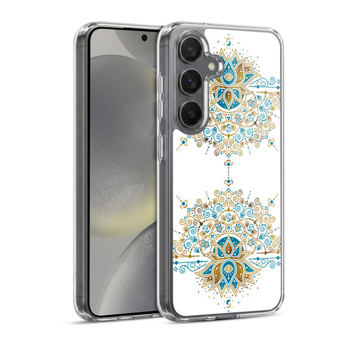 Cat Coquillette Patterns 6 Lotus Bloom Mandala 2 Soft Gel Case for Samsung Galaxy S24 5G & MagSafe