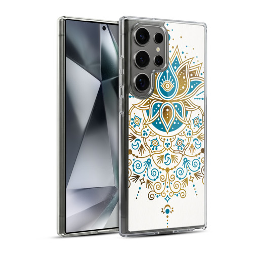 Cat Coquillette Patterns 6 Lotus Bloom Mandala 4 Soft Gel Case for Samsung Galaxy S24 Ultra 5G & MagSafe