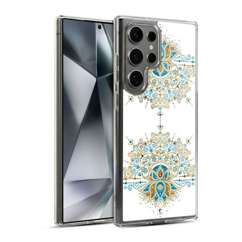 Cat Coquillette Patterns 6 Lotus Bloom Mandala 2 Soft Gel Case for Samsung Galaxy S24 Ultra 5G & MagSafe