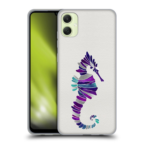 Cat Coquillette Sea Seahorse Purple Soft Gel Case for Samsung Galaxy A05
