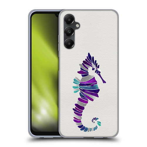 Cat Coquillette Sea Seahorse Purple Soft Gel Case for Samsung Galaxy A05s