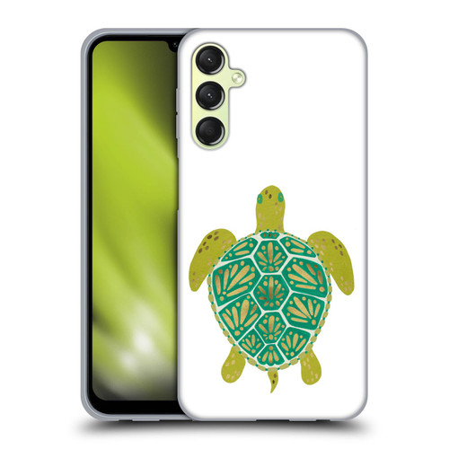 Cat Coquillette Sea Turtle Green Soft Gel Case for Samsung Galaxy A24 4G / M34 5G