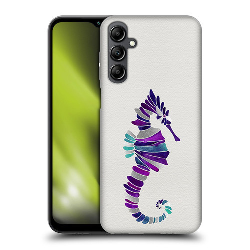 Cat Coquillette Sea Seahorse Purple Soft Gel Case for Samsung Galaxy M14 5G