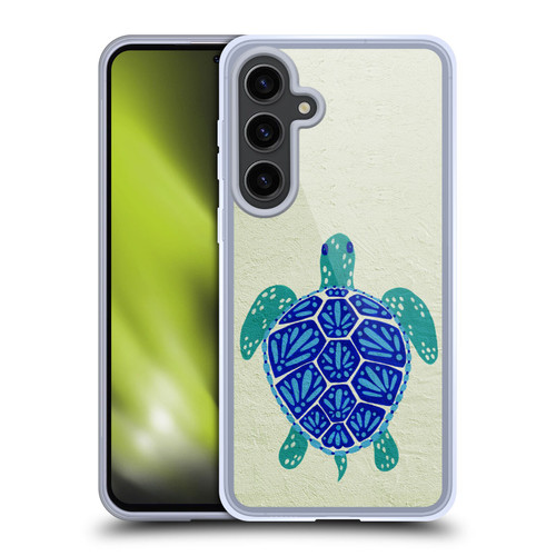 Cat Coquillette Sea Turtle Blue Soft Gel Case for Samsung Galaxy S24+ 5G