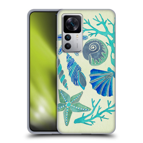 Cat Coquillette Sea Seashells Blue Soft Gel Case for Xiaomi 12T 5G / 12T Pro 5G / Redmi K50 Ultra 5G