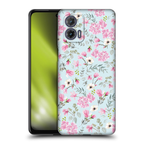 Anis Illustration Flower Pattern 2 Pink Soft Gel Case for Motorola Moto G73 5G