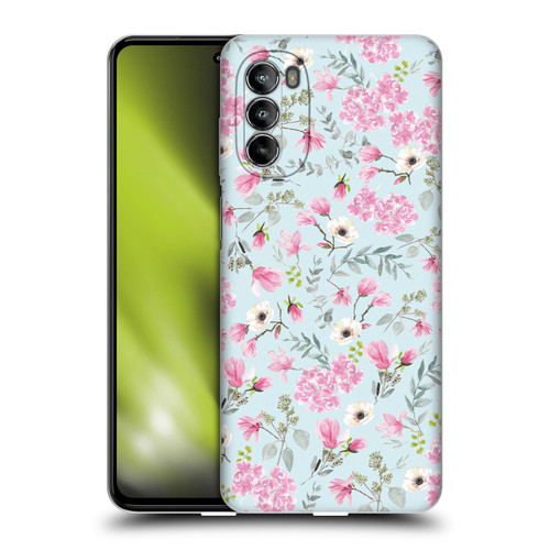 Anis Illustration Flower Pattern 2 Pink Soft Gel Case for Motorola Moto G82 5G