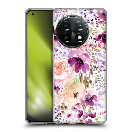 Anis Illustration Flower Pattern 3 Floral Chaos Soft Gel Case for OnePlus 11 5G