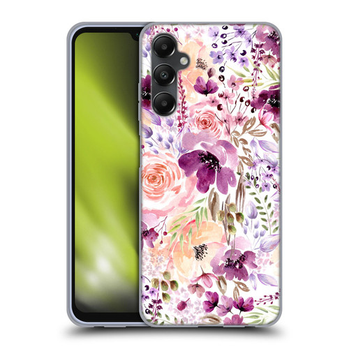 Anis Illustration Flower Pattern 3 Floral Chaos Soft Gel Case for Samsung Galaxy A05s