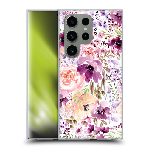 Anis Illustration Flower Pattern 3 Floral Chaos Soft Gel Case for Samsung Galaxy S24 Ultra 5G