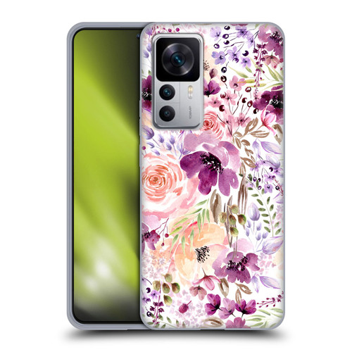 Anis Illustration Flower Pattern 3 Floral Chaos Soft Gel Case for Xiaomi 12T 5G / 12T Pro 5G / Redmi K50 Ultra 5G