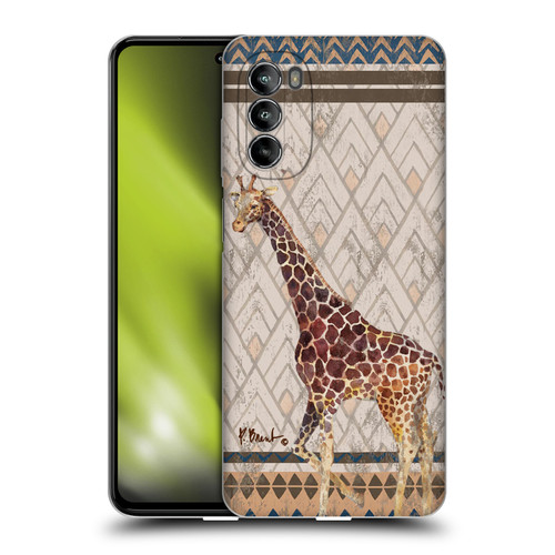 Paul Brent Animals Tribal Giraffe Soft Gel Case for Motorola Moto G82 5G