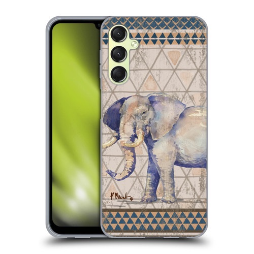 Paul Brent Animals Tribal Elephant Soft Gel Case for Samsung Galaxy A24 4G / M34 5G