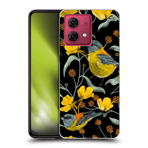Anis Illustration Graphics Yellow Birds Soft Gel Case for Motorola Moto G84 5G